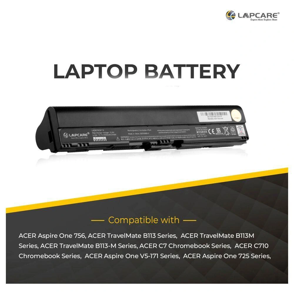 Lapcare Laptop Battery Compatible For Acer Aspire One V5-171  | 756 view 6